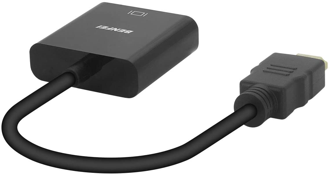 HDMI to VGA, Benfei Gold-Plated HDMI to VGA Adapter (Male to Female) Compatible for Computer, Desktop, Laptop, PC, Monitor, Projector, HDTV, Chromebook, Raspberry Pi, Roku, Xbox and More - Black