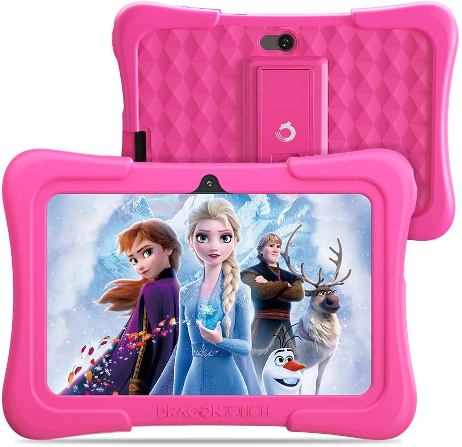 Dragon Touch Y88X Pro 7 inch Kids Tablets, 2GB RAM 16GB ROM, Android 9.0 Tablet, Kidoz Pre Installed with Disney Contents (More Than $80 Value), Pink