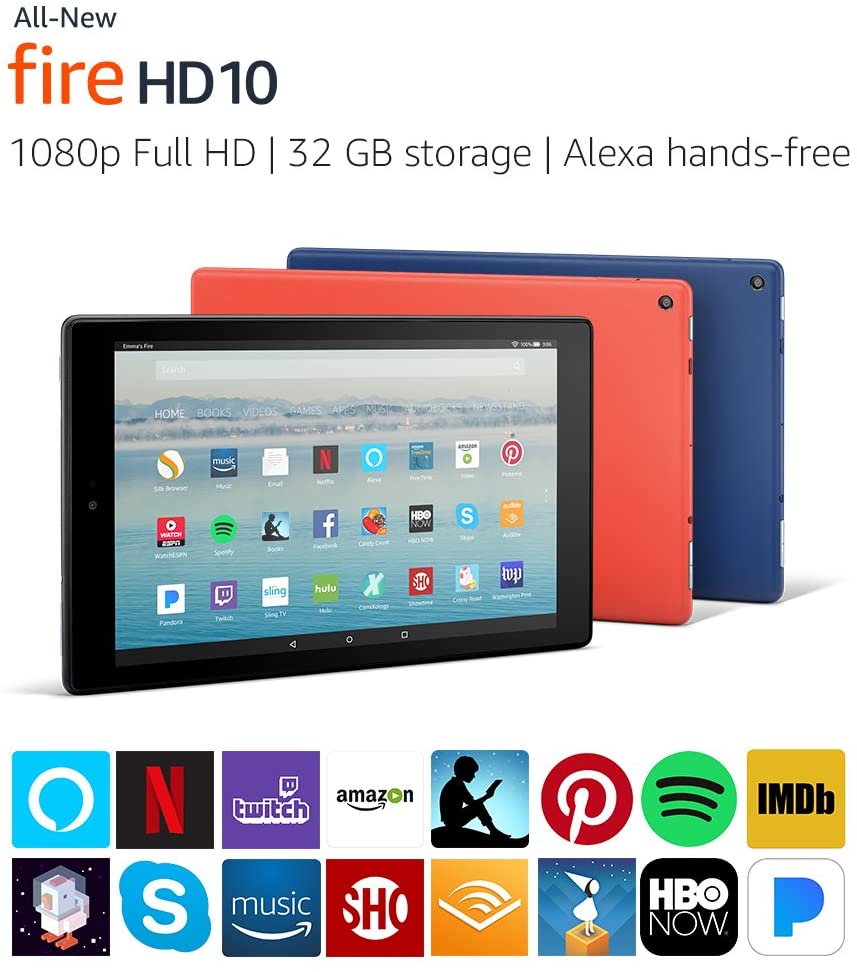 Certified Refurbished Fire HD 10 Tablet with Alexa Hands-Free, 10.1