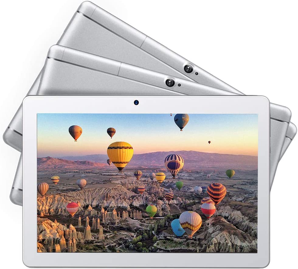 Dragon Touch K10 Tablet, 10 inch Android Tablet with 16 GB Quad Core Processor, 1280x800 IPS HD Display, Micro HDMI, GPS, FM, 5G WiFi (Silver)