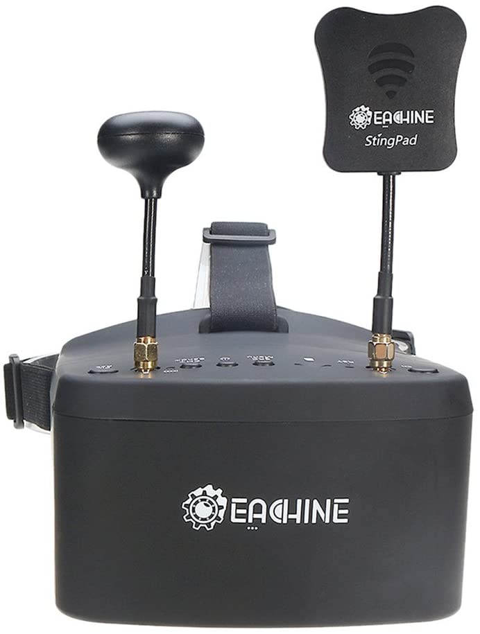 EACHINE EV800D FPV Goggles 5 Inch 800x480 Video Glasses Headset w/ HD DVR 5.8G 40CH Auto-Searching Diversity Receiver Build in Battery