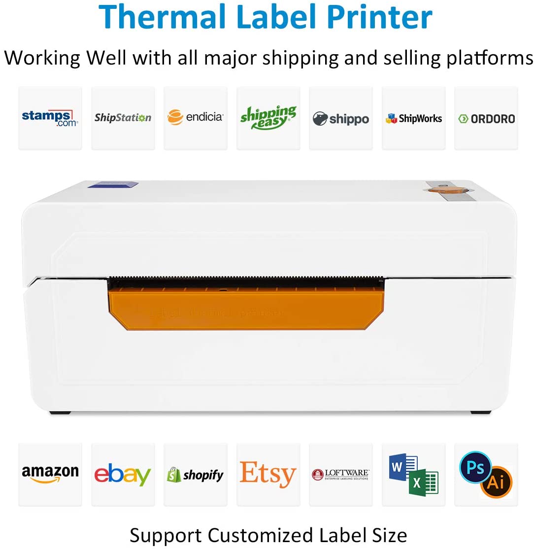 NETUM Label Printer, High Speed Commercial Grade Direct Thermal Printer, 4×6 Printer, Barcode Printer, Compatible with Ebay,Amazon,USPS,Etsy,Shopify