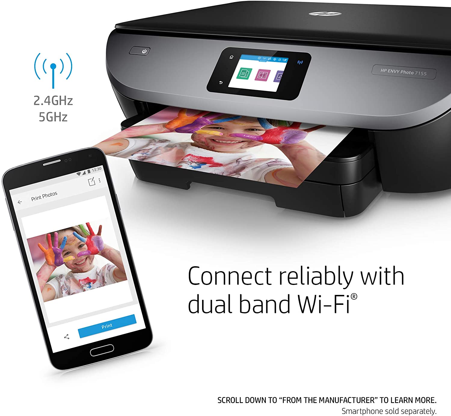 HP Envy Photo 7155 All in One Photo Printer with Wireless Printing, HP Instant Ink or Amazon Dash Replenishment Ready (K7G93A) HP Envy Photo 7155 All in One Photo Printer with Wireless Printing, HP Instant Ink or Amazon Dash Replenishment Ready (K7G93A)