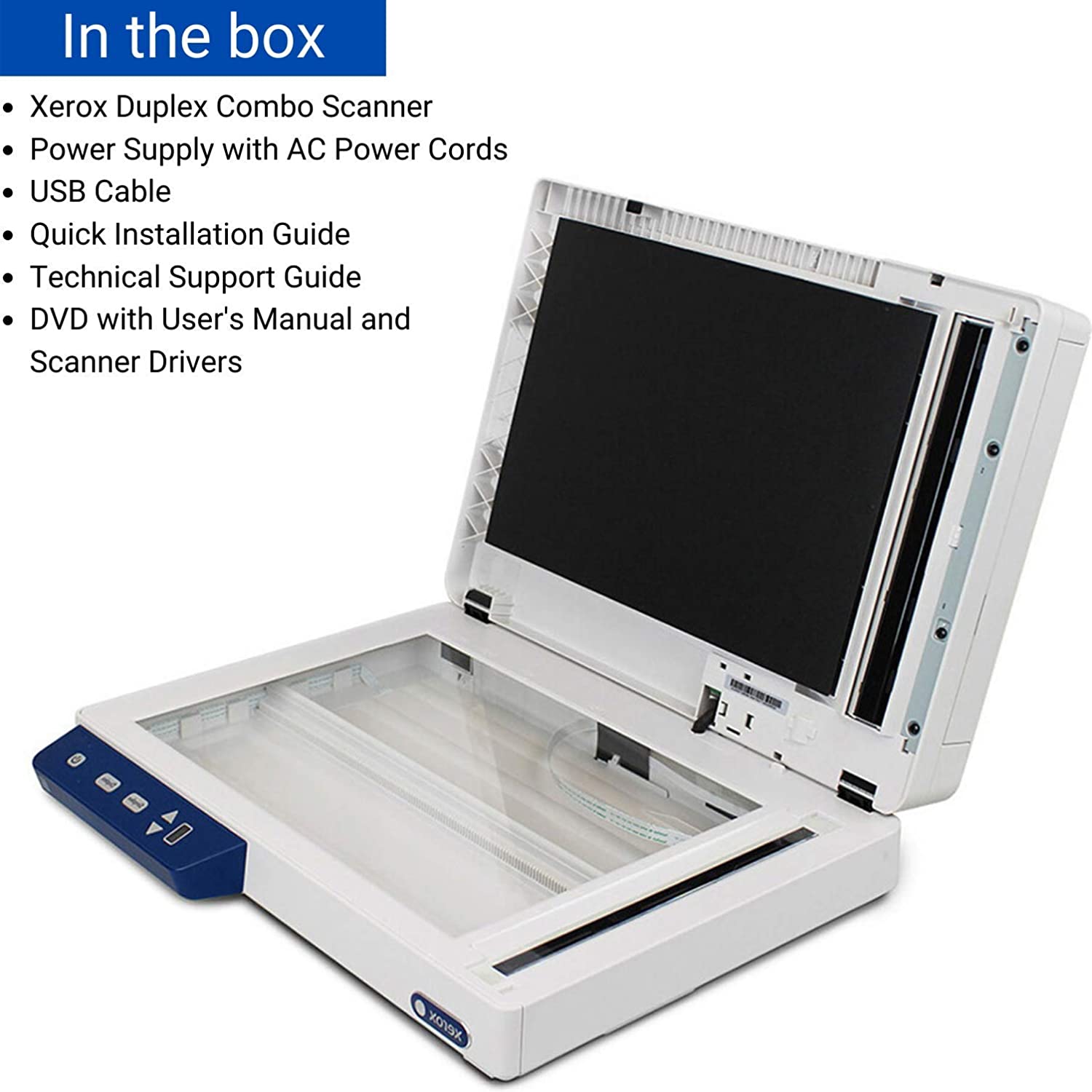 Xerox XD-COMBO Duplex Combo Flatbed Document Scanner for PC and Mac, Automatic Document Feeder (ADF)