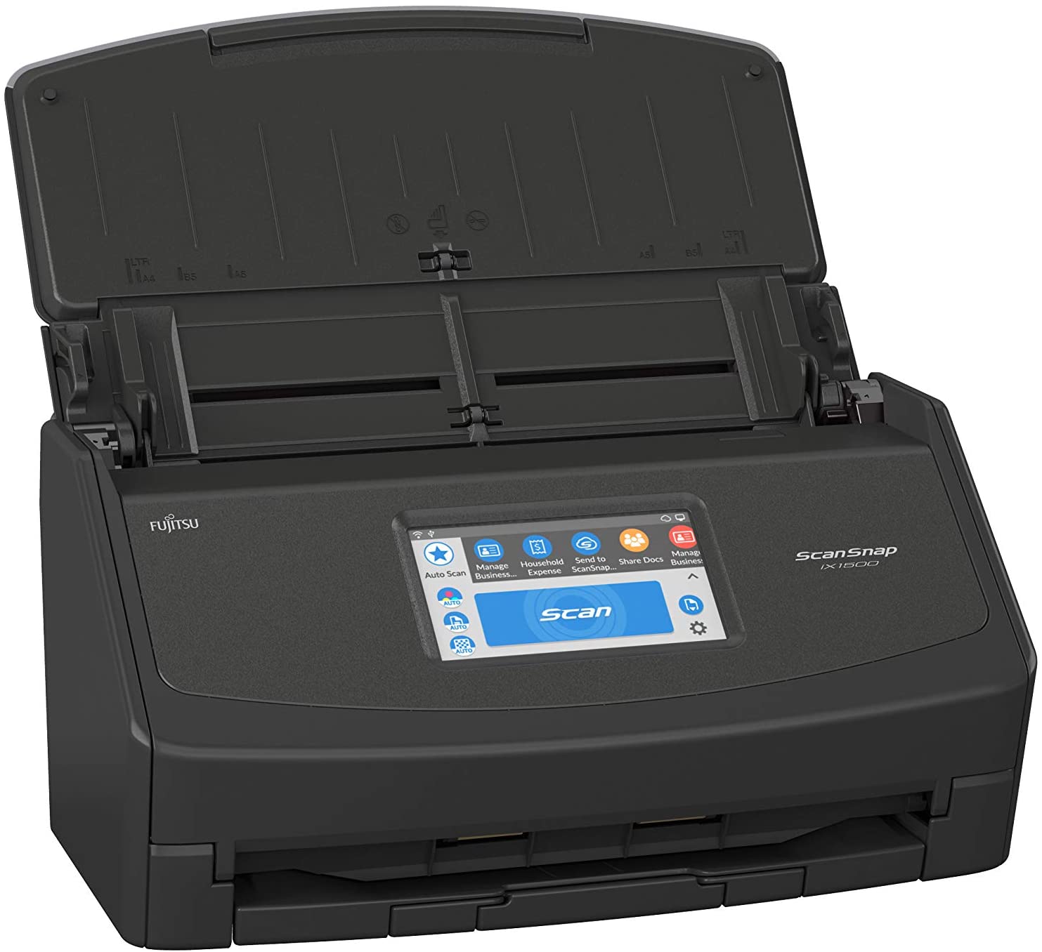 Fujitsu ScanSnap iX1500 Color Duplex Document Scanner with Touch Screen for Mac and PC (Black Model, 2020 Release)