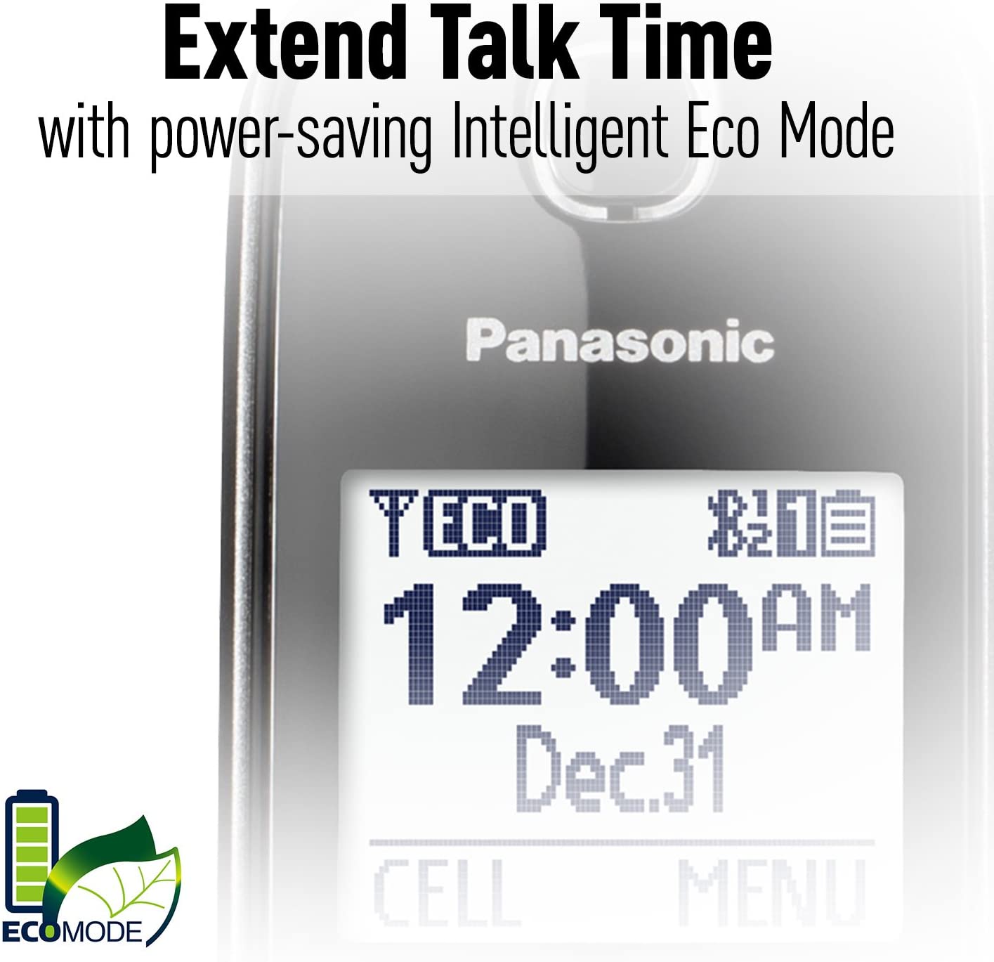 PANASONIC Expandable Cordless Phone System with Link2Cell Bluetooth, Voice Assistant, Answering Machine and Call Blocking - 4 Cordless Handsets - KX-TGD564M (Metallic Black)