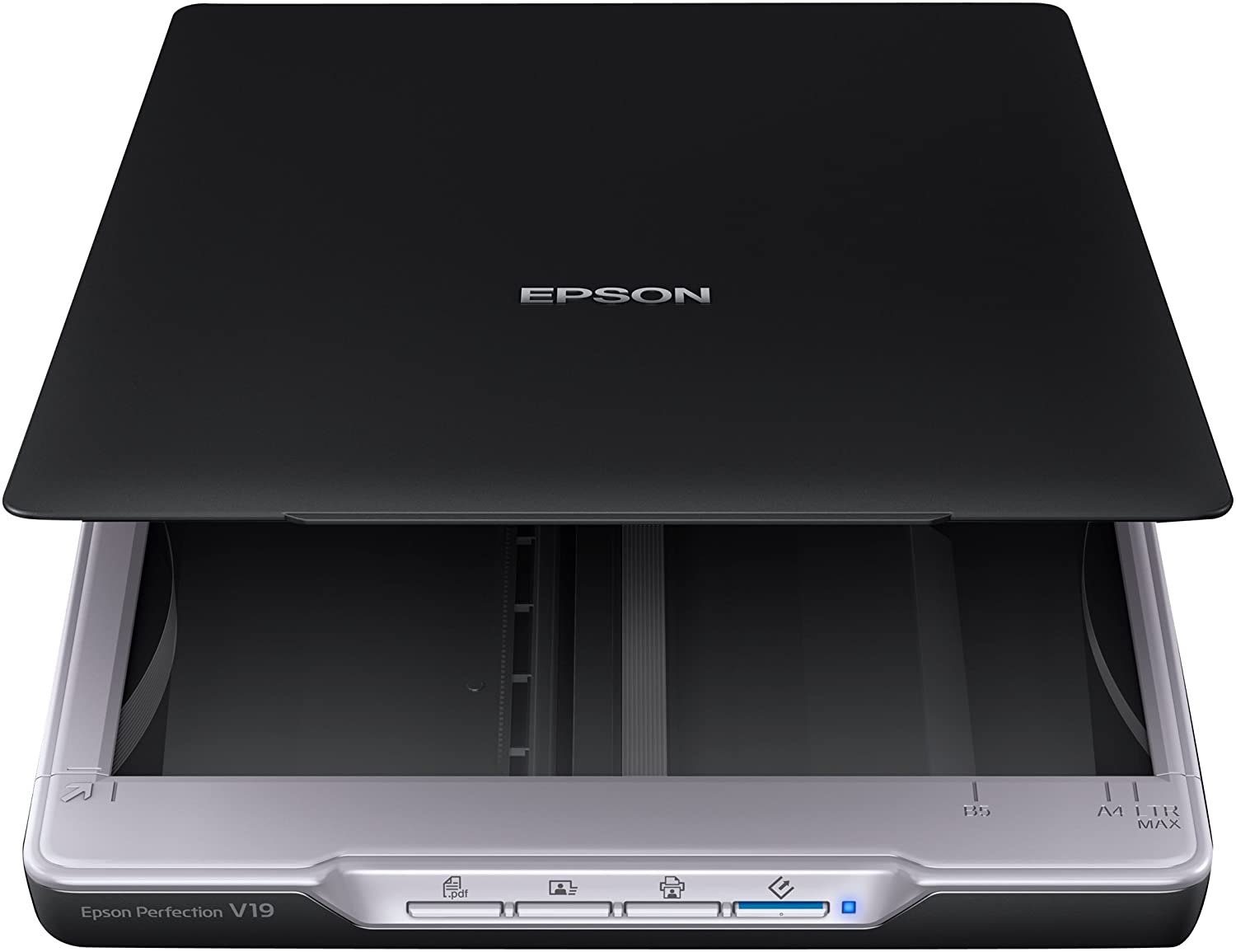 Epson Perfection V19 Color Photo & Document Scanner with scan-to-cloud & 4800 dpi optical resolution