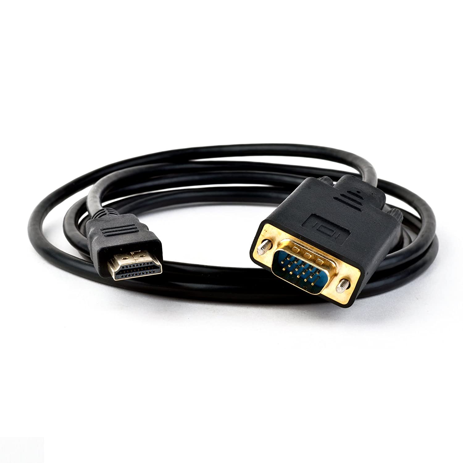 ZasLuke HDMI to VGA Gold Plated Active Video Adapter Cable 1080P HDMI Digital to VGA Analog Converter Cable (6 Feet/ 1.8 Meters)