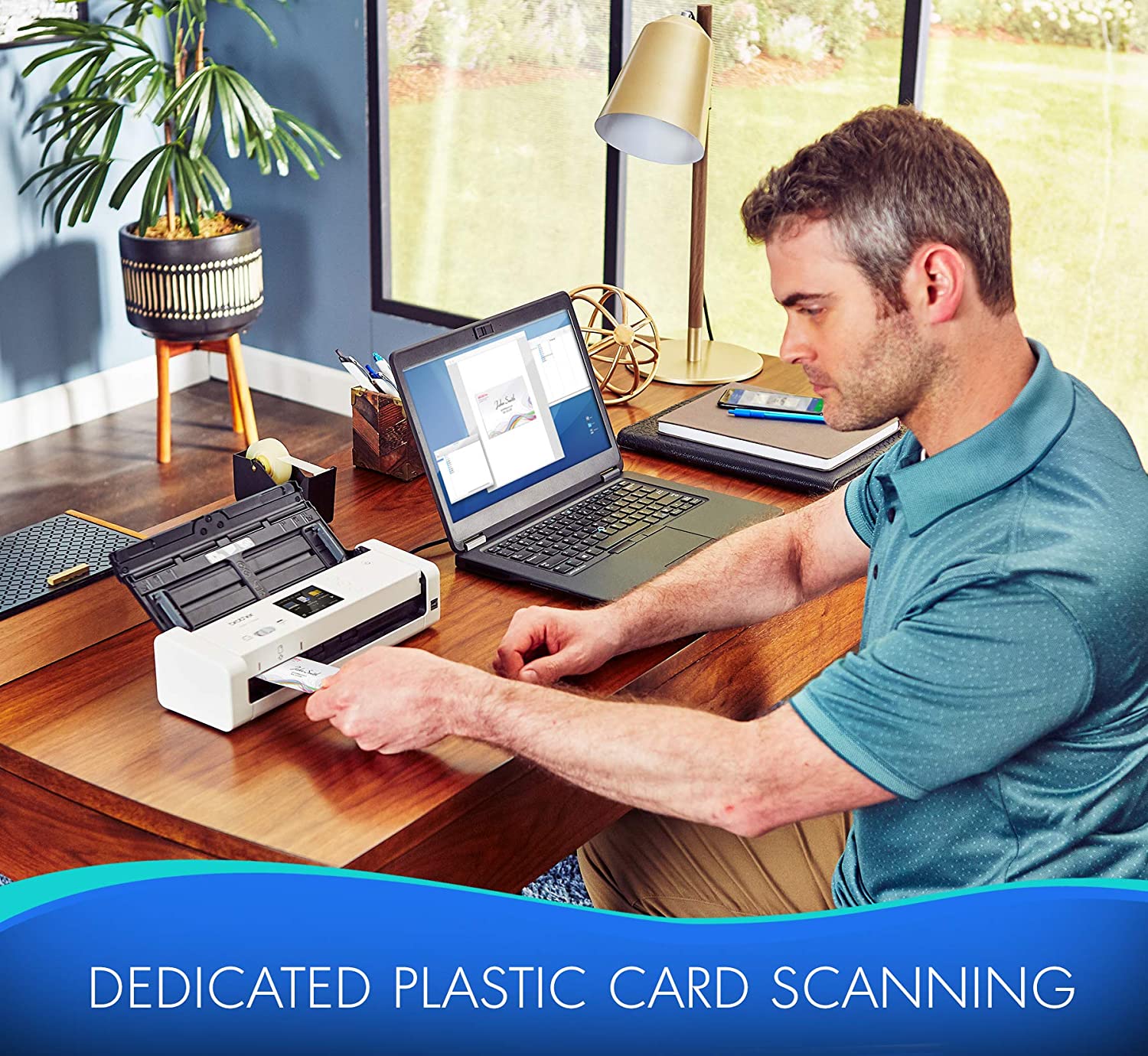 Brother Wireless Document Scanner, ADS-1700W, Fast Scan Speeds, Easy-to-Use, Ideal for Home, Home Office or On-the-Go Professionals (ADS1700W), white