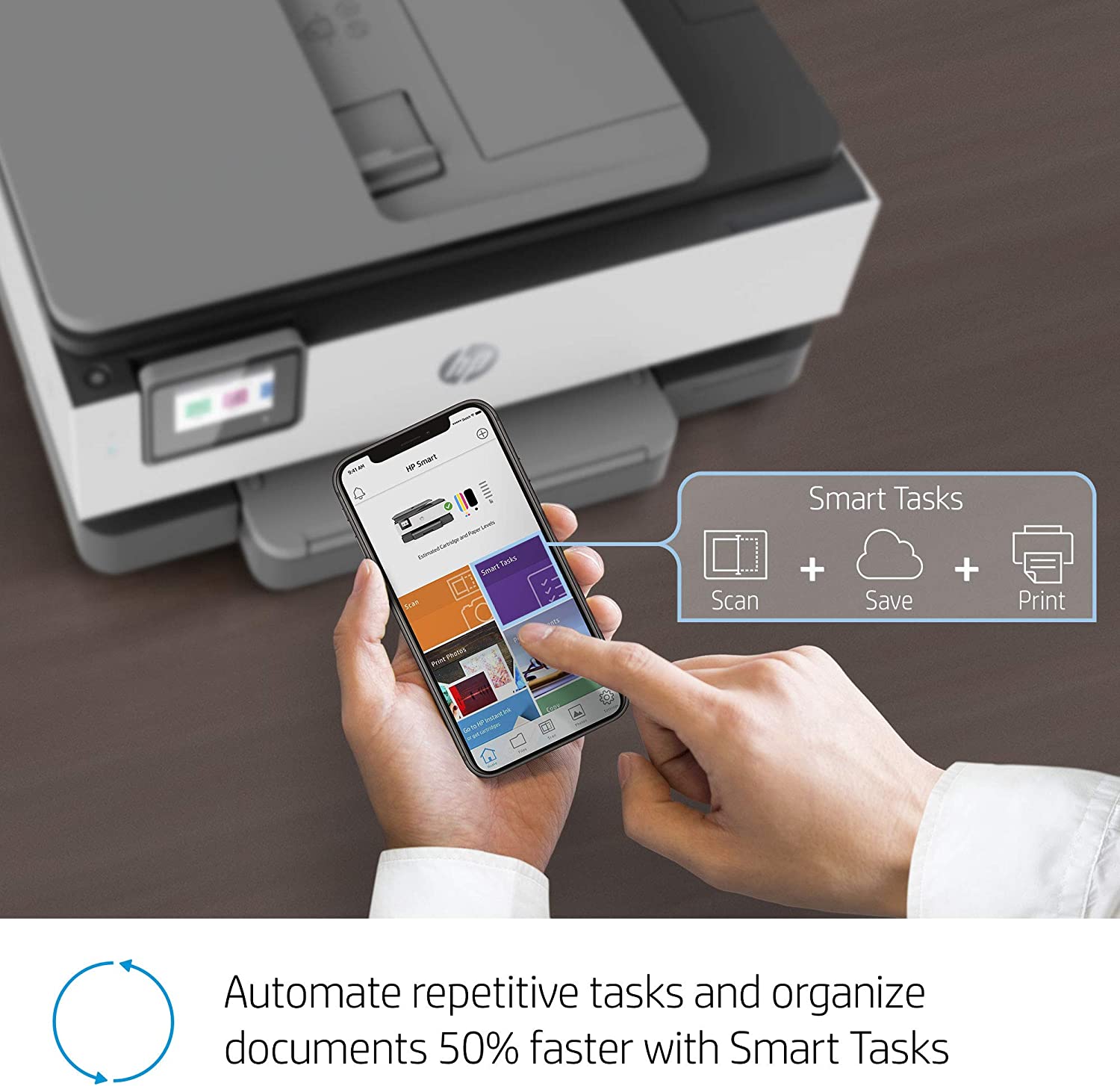 HP OfficeJet Pro 8035 All-in-One Wireless Printer - Includes 8 Months of Ink Delivered to Your Door, Smart Home Office Productivity - Basalt (5LJ23A)