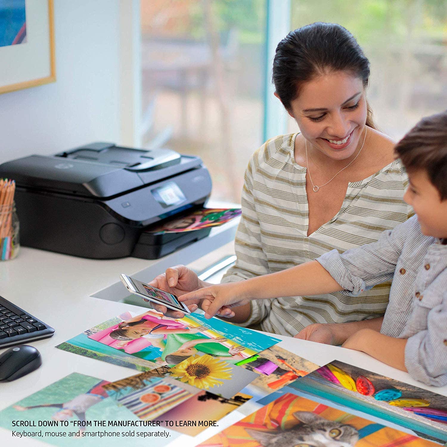 HP ENVY Photo 7855 All in One Photo Printer with Wireless Printing, HP Instant Ink or Amazon Dash replenishment ready (K7R96A)