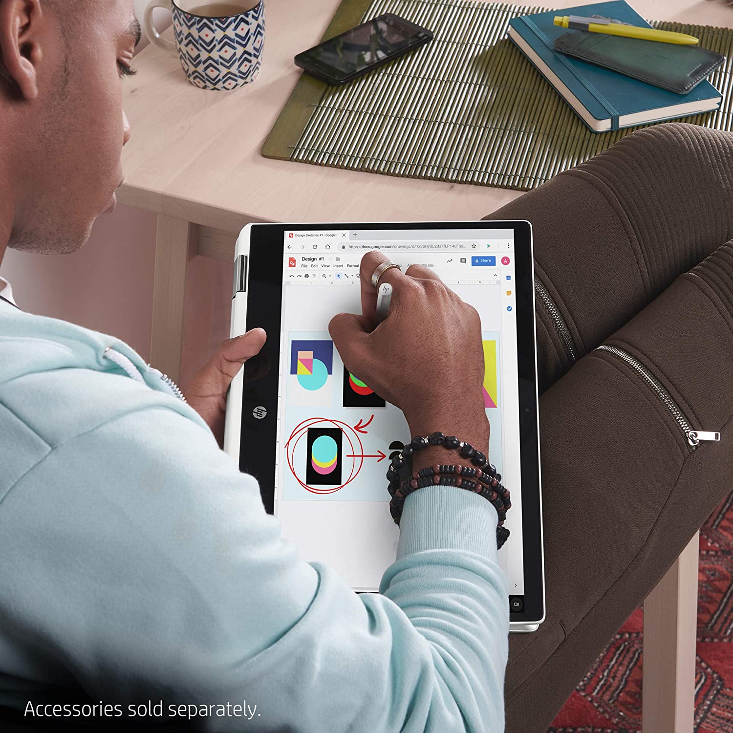 HP Chromebook X360 14-Inch HD Touchscreen Laptop, Intel Celeron N4000, 4 GB RAM, 32 GB eMMC, Chrome (14b-ca0010nr, Ceramic White/Mineral Silver)