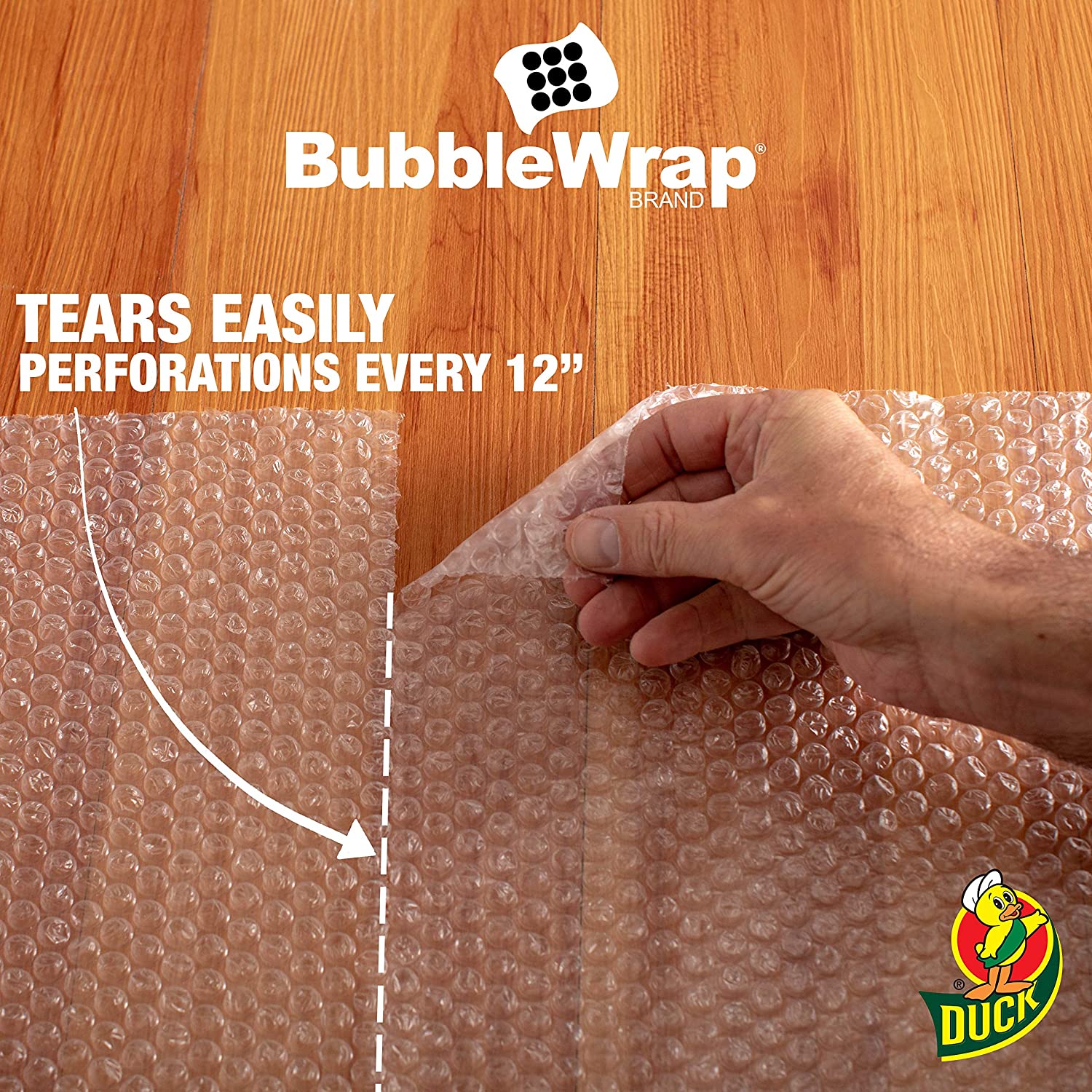Duck Brand Bubble Wrap Roll, Original Bubble Cushioning, 12