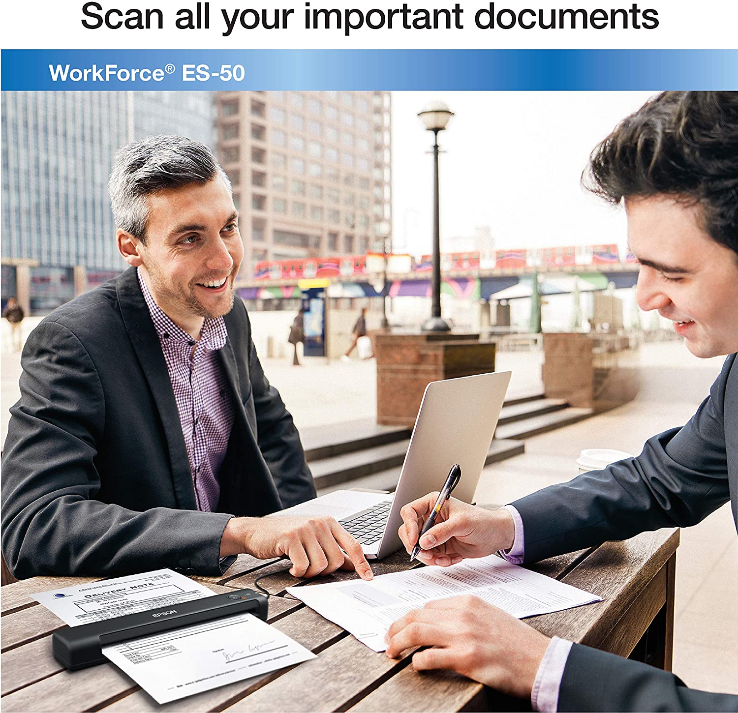 Epson WorkForce ES-50 Portable Sheet-Fed Document Scanner for PC and Mac