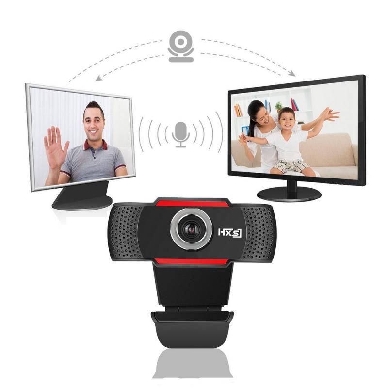 S30 High Definition 720P 1.0MP Webcam with MIC Black & Red