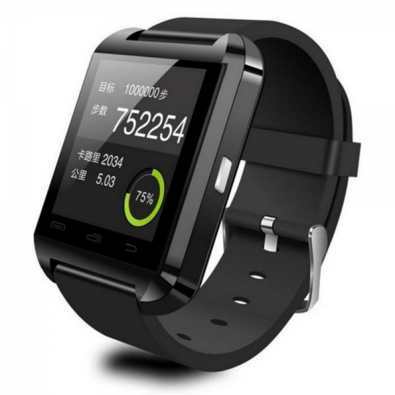 U8 Bluetooth Touch Screen Smart Wrist Watch for Android IOS Samsung iPhone other Phones - Black