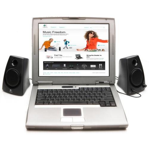 Logitech 3.5mm Jack Compact PC / Laptop Stereo Speakers in Black | Z130