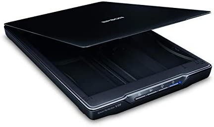 Epson Perfection V39 Color Photo & Document Scanner with Scan-To-Cloud & 4800 Optical Resolution,Black