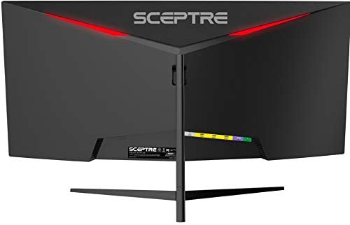 Sceptre 30-inch Curved Gaming Monitor 21:9 2560x1080 Ultra Wide Ultra Slim HDMI DisplayPort up to 200Hz Build-in Speakers, Metal Black (C305B-200UN)