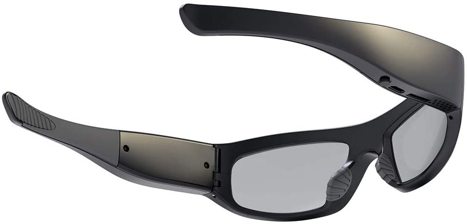 Wearable Sport Camera Glasses with Wireless Headset Video Sunglasses HD Video Glasses for Android Smartphone TR90 Glasses Frame with Polarized UV400 Lenses