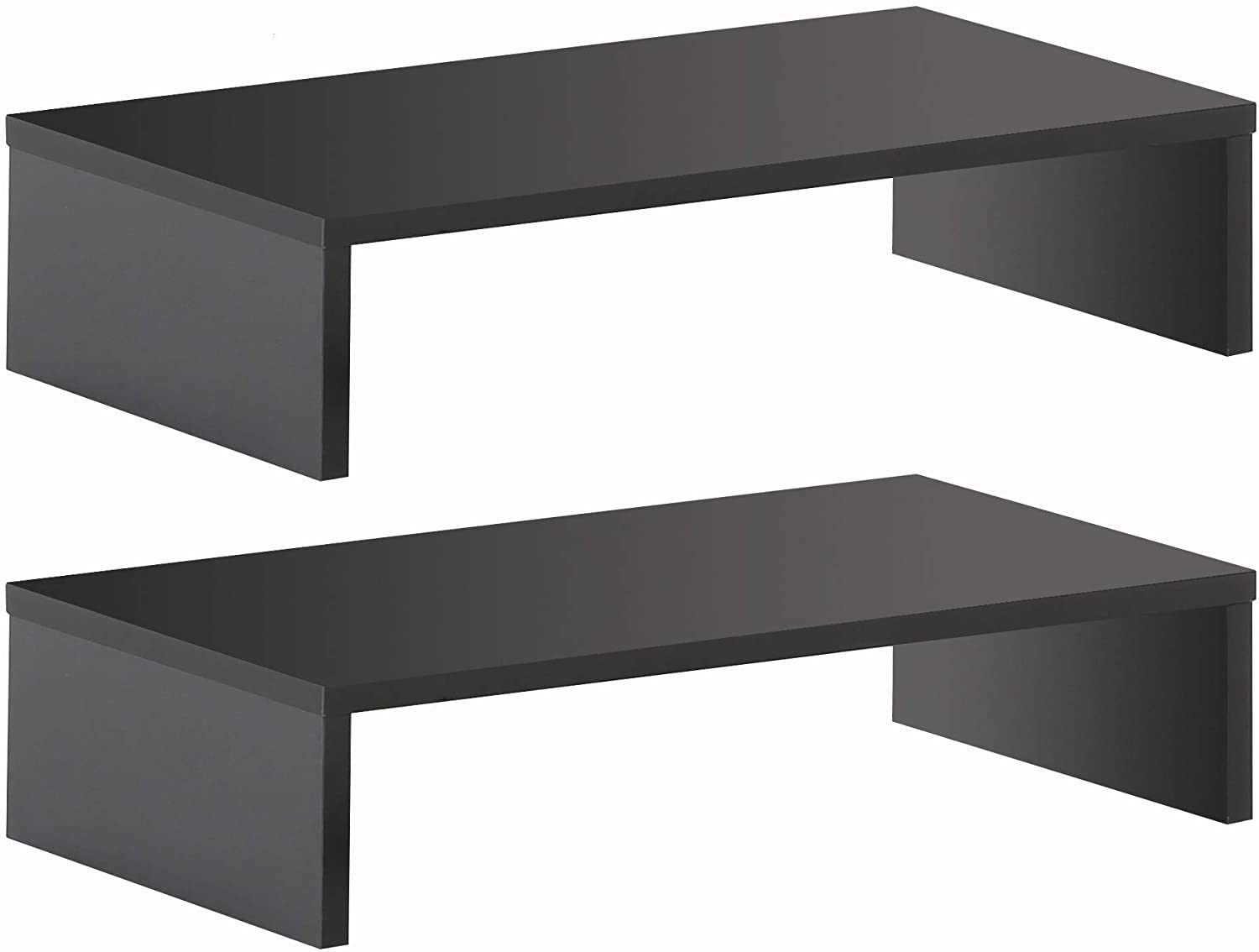 FITUEYES Computer Monitor Riser Stand Clamp Desktop Stand Workspace Organizer 2-Pack DT104202WB