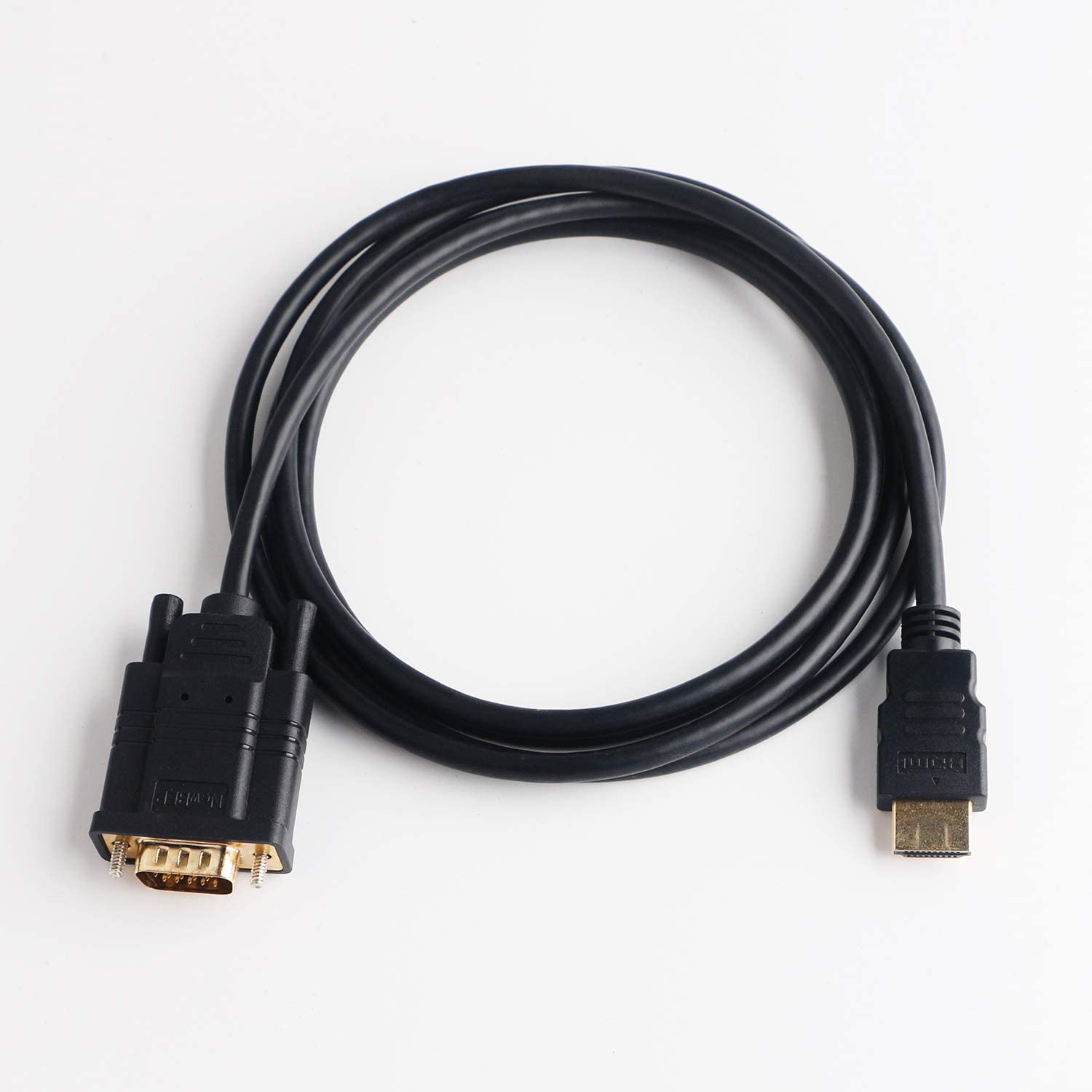 HDMI to VGA Adapter Cable, NewBEP 6ft/1.8m Gold-Plated 1080P HDMI Male to VGA Male Active Video Converter Cord Support Notebook PC DVD Player Laptop TV Projector Monitor Etc