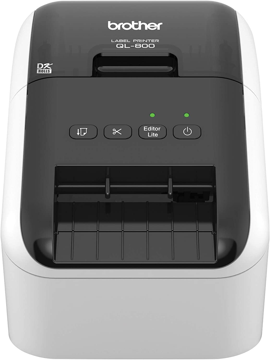 Brother QL-800 High-Speed Professional Label Printer, Lightning Quick Printing, Plug & Label Feature, Brother Genuine DK Pre-Sized Labels, Multi-System Compatible – Black & Red Printing Available