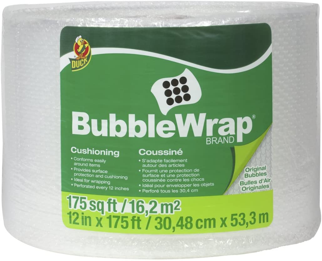Duck Brand Bubble Wrap Roll, Original Bubble Cushioning, 12