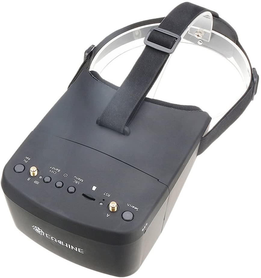EACHINE EV800D FPV Goggles 5 Inch 800x480 Video Glasses Headset w/ HD DVR 5.8G 40CH Auto-Searching Diversity Receiver Build in Battery