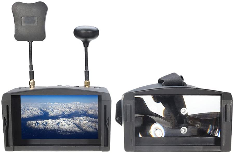 EACHINE EV800D FPV Goggles 5 Inch 800x480 Video Glasses Headset w/ HD DVR 5.8G 40CH Auto-Searching Diversity Receiver Build in Battery