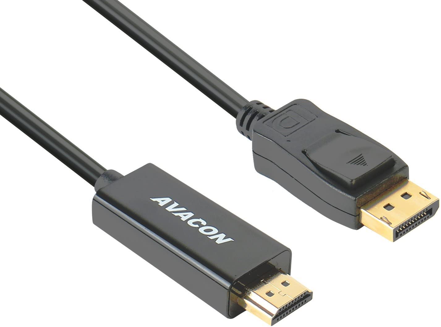 DisplayPort to HDMI 6 Feet Gold-Plated Cable, Avacon Display Port to HDMI Adapter Male to Male Black