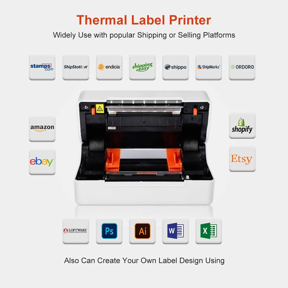 Phomemo Label Printer- 4''×6'' Label Printer- High Speed Printing at 150mm/s PM-246 Thermal Printer, Compatible with UPS, FedEx, Amazon, Ebay, Etsy, Shopify,etc