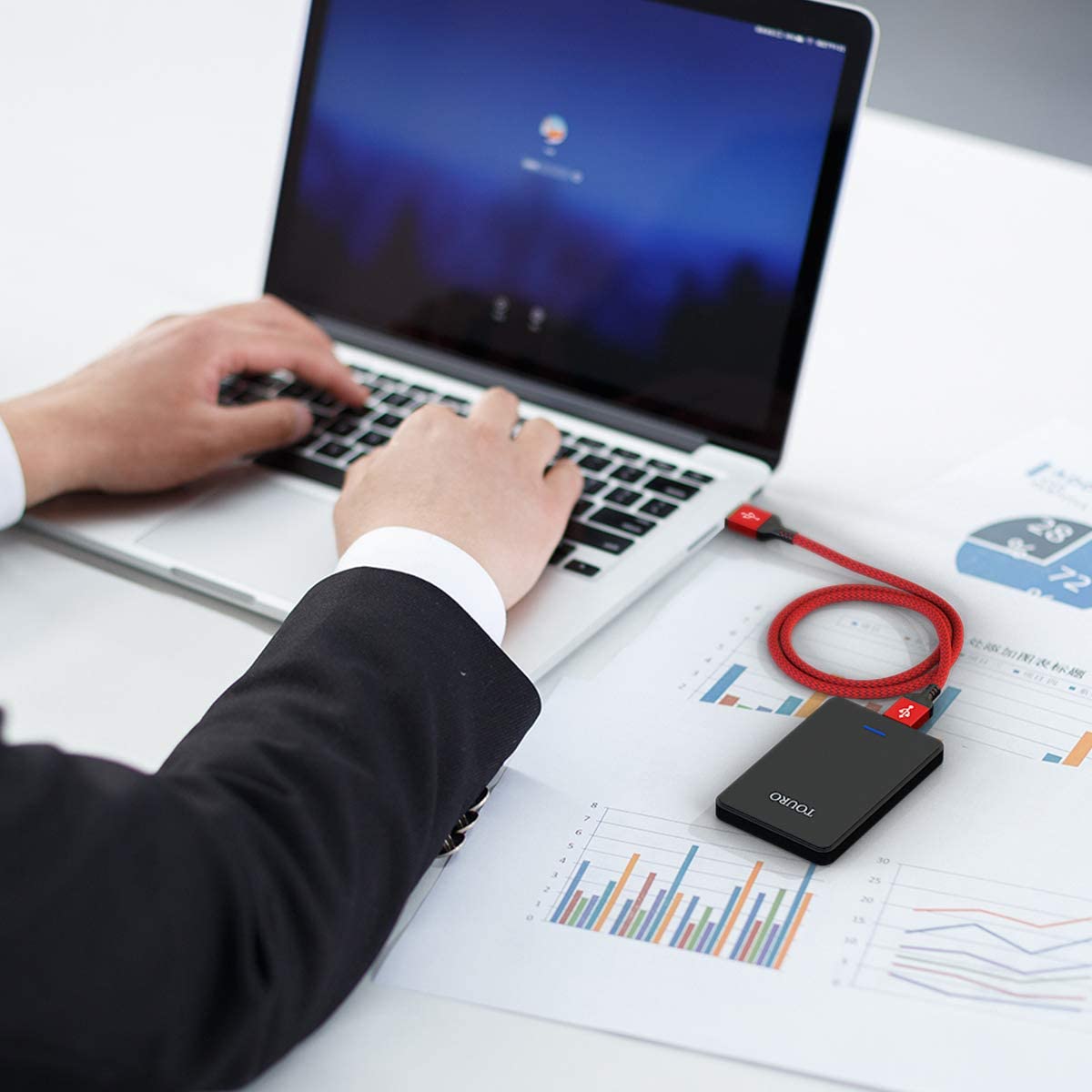 USB A to USB A 3.0 Cable 2pack(3.3ft+6.6ft),AkoaDa USB A Male to A Male Cable Double End USB Cord Compatible with Data Transfer Hard Drive Enclosures,Cameras,DVD Player,Laptop Cooler and More(Red)