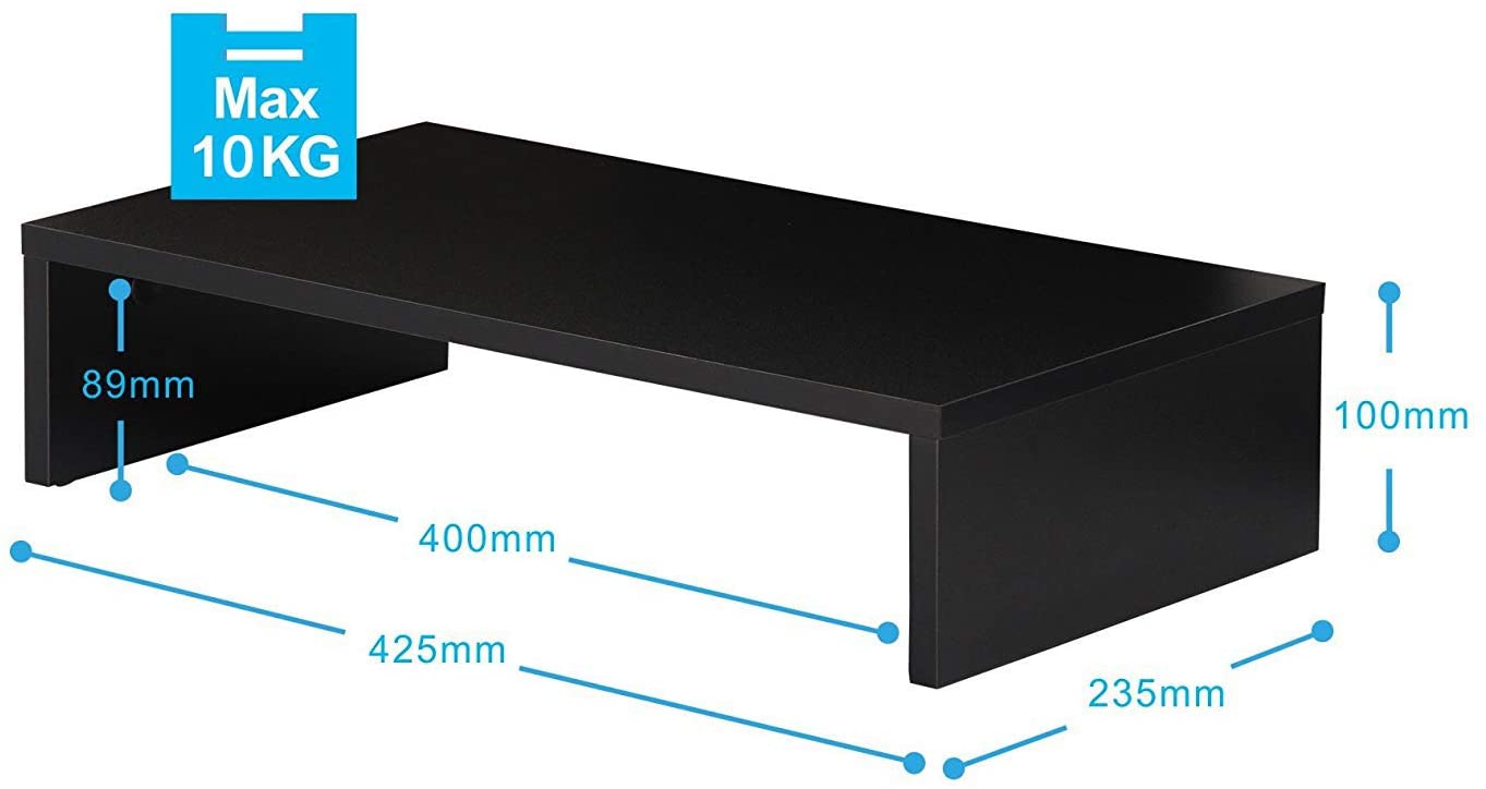 FITUEYES Computer Monitor Riser Stand Clamp Desktop Stand Workspace Organizer 2-Pack DT104202WB