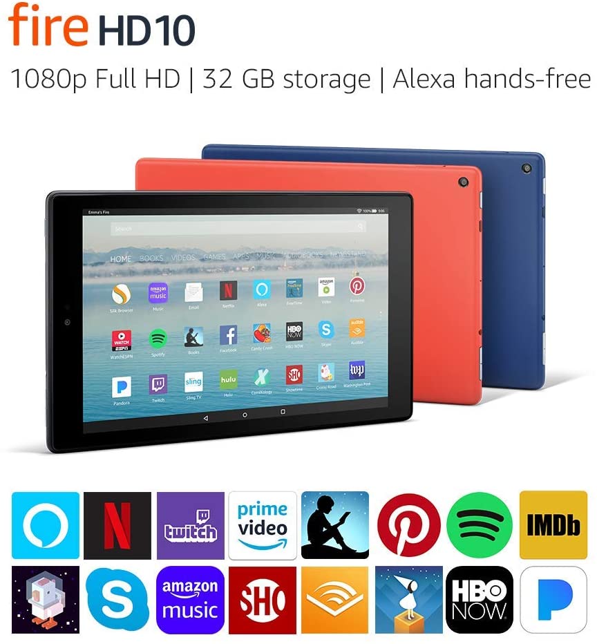 Certified Refurbished Fire HD 10 Tablet with Alexa Hands-Free, 10.1