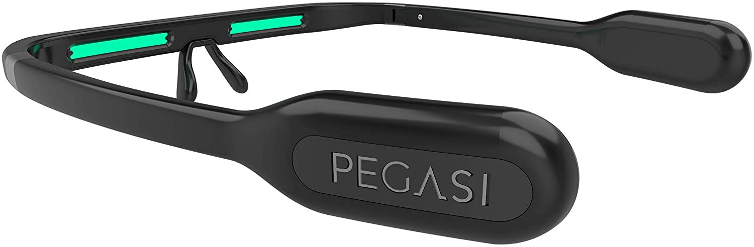 Light Therapy Glasses for Improved Sleep by Pegasi - Smart Blue-Green Light Glasses to Reset Circadian Rhythm, Jet Lag, More Energy