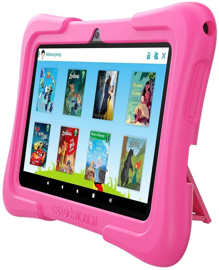 Dragon Touch Y88X Pro 7 inch Kids Tablets, 2GB RAM 16GB ROM, Android 9.0 Tablet, Kidoz Pre Installed with Disney Contents (More Than $80 Value), Pink