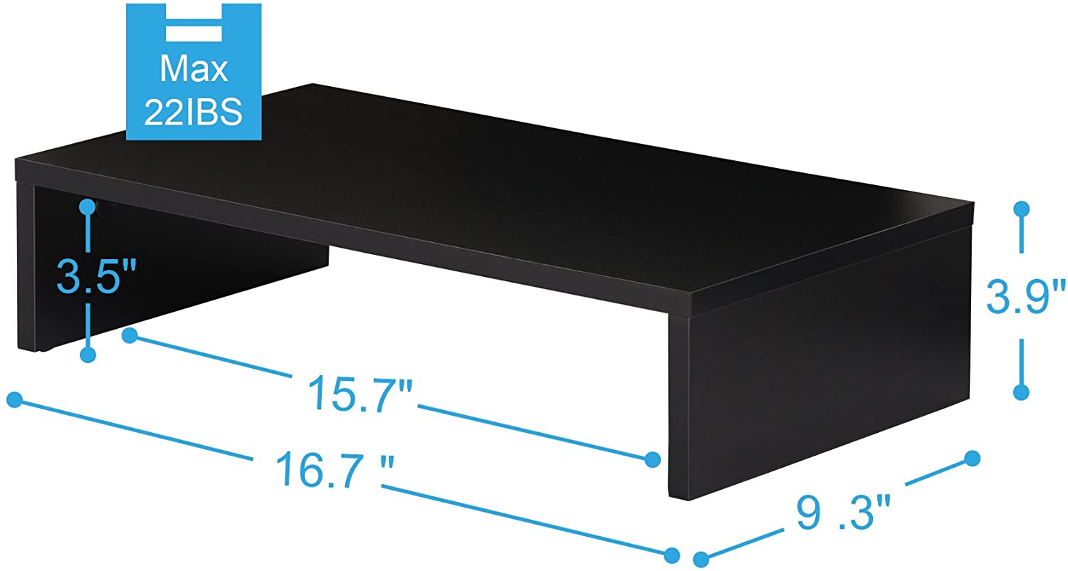FITUEYES Computer Monitor Riser Stand Clamp Desktop Stand Workspace Organizer 2-Pack DT104202WB