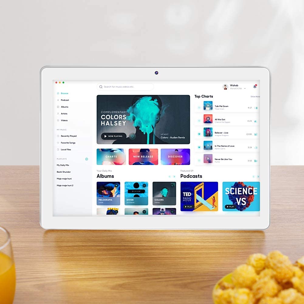 Dragon Touch K10 Tablet, 10 inch Android Tablet with 16 GB Quad Core Processor, 1280x800 IPS HD Display, Micro HDMI, GPS, FM, 5G WiFi (Silver)