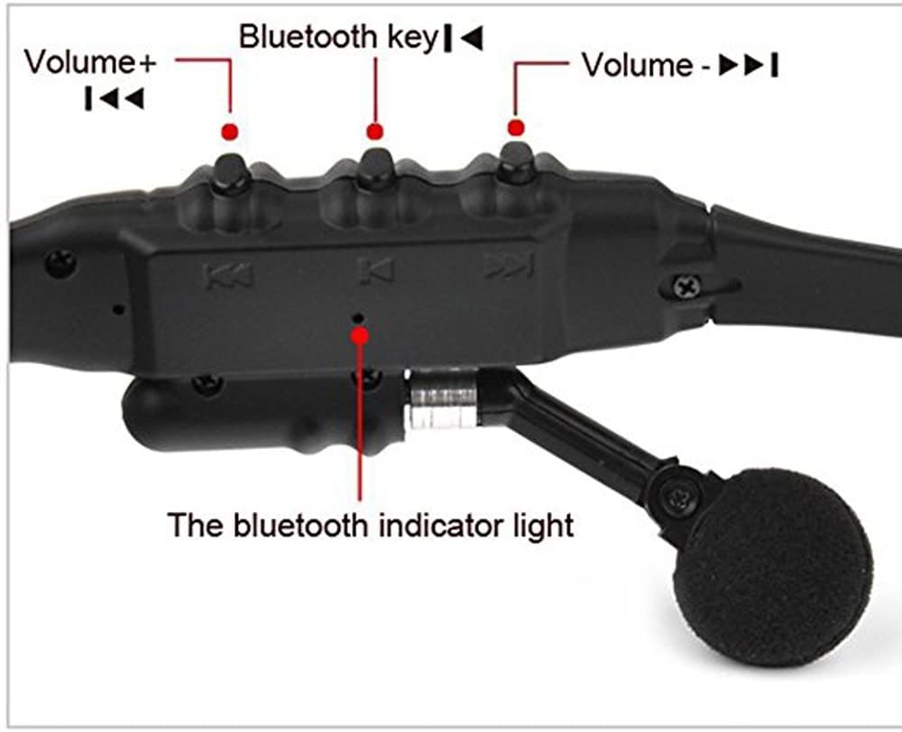 Leaden Wireless Bluetooth MP3 Sunglasses Polarized Lenses Music Sunglasses V4.1 Stereo Handfree Headphone for iPhone Samsung Most Smartphone or PC (Black)