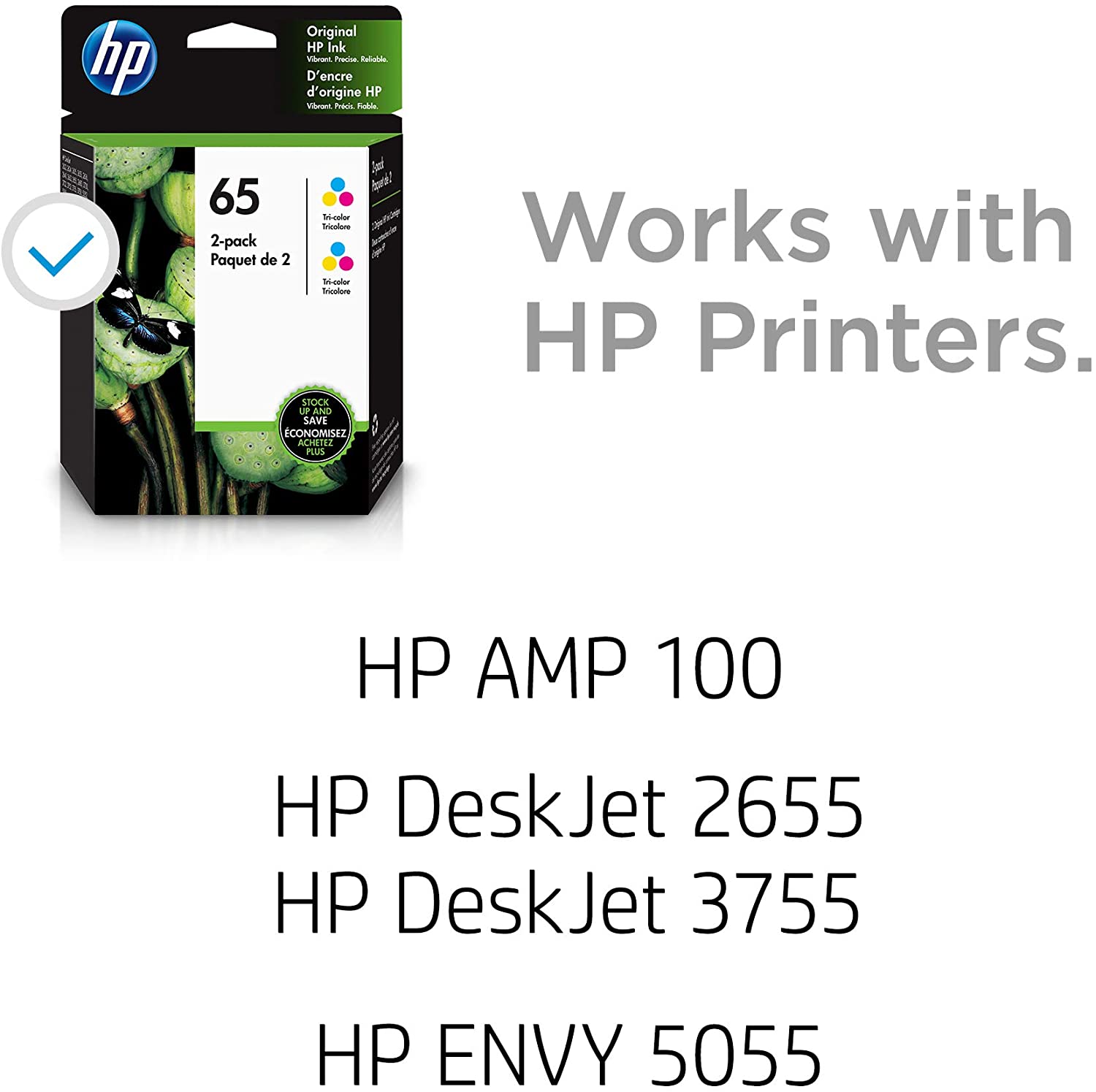 HP 65 | 2 Ink Cartridge | Tri-color | 6ZA56AN