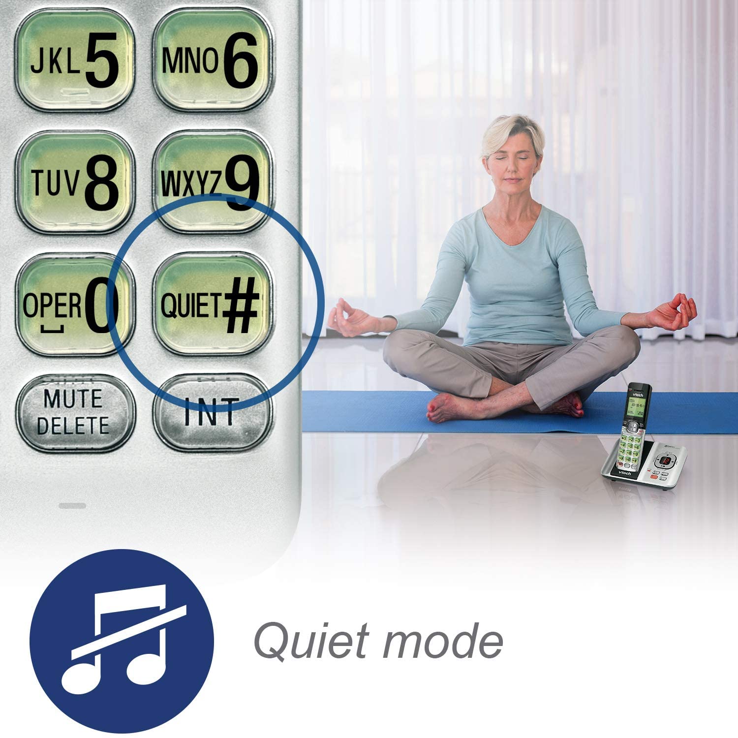 VTech CS6529-4 DECT 6.0 Phone Answering System with Caller ID/Call Waiting, 4 Cordless Handsets, Silver/Black