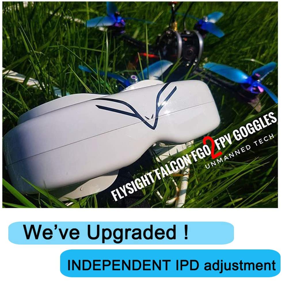 Flysight FPV Goggles with DVR for Drones Falcon FG02 Wireless 5.8G RC Video Goggles with HDMI in Custom Detachable Diversity Module