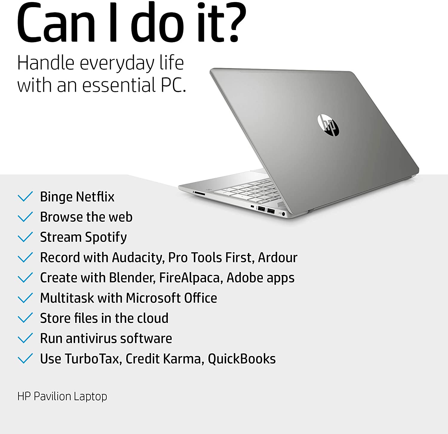 HP Pavilion 15-inch Laptop, Intel Core i7, 16 GB RAM, 512 GB SSD Storage, Intel Iris Plus Graphics, Windows 10 Pro, Amazon Alexa Voice Compatible (15-cs3019nr, Mineral Silver)