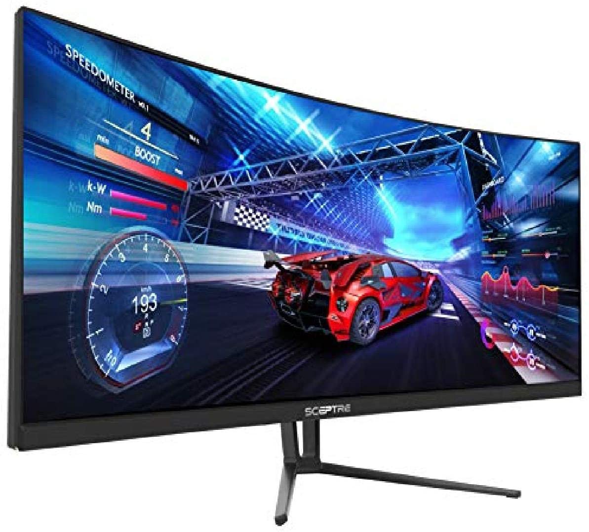 Sceptre 35 Inch Curved UltraWide 21: 9 LED Creative Monitor QHD 3440x1440 Frameless AMD Freesync HDMI DisplayPort Up to 100Hz, Machine Black 2020 (C355W-3440UN)
