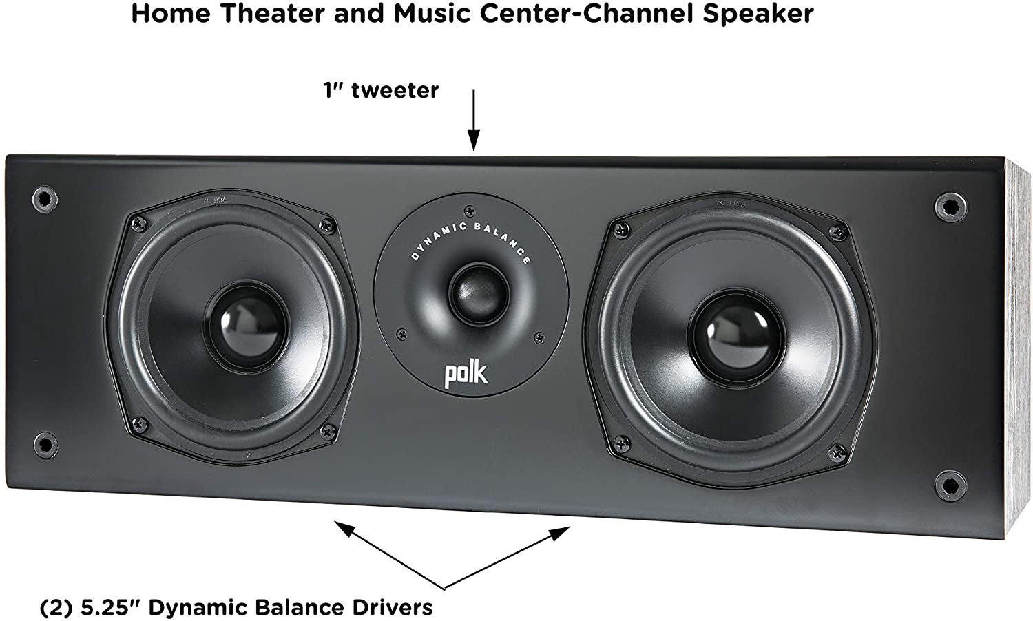 Polk Audio T Series 3 Channel Home Theater Bundle | Includes One (1) T30 Center Channel & Two (2) T50 Tower Speakers | Dolby and DTS Surround
