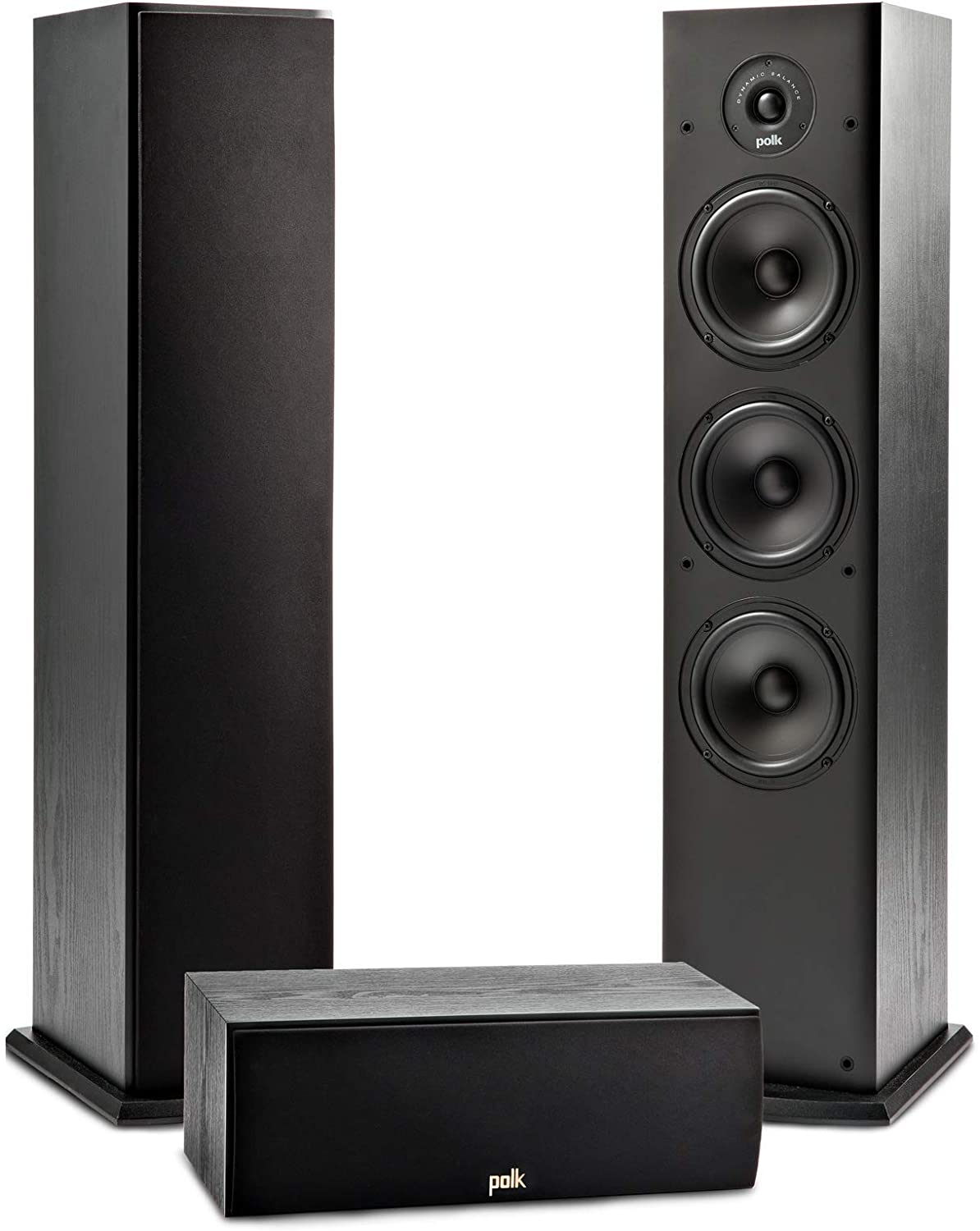 Polk Audio T Series 3 Channel Home Theater Bundle | Includes One (1) T30 Center Channel & Two (2) T50 Tower Speakers | Dolby and DTS Surround