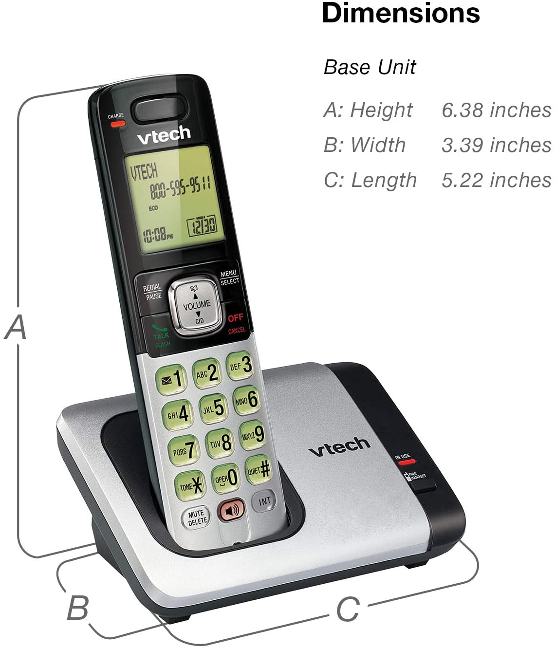 VTech CS6719-2 2-Handset Expandable Cordless Phone with Caller ID/Call Waiting, Handset Intercom & Backlit Display/Keypad