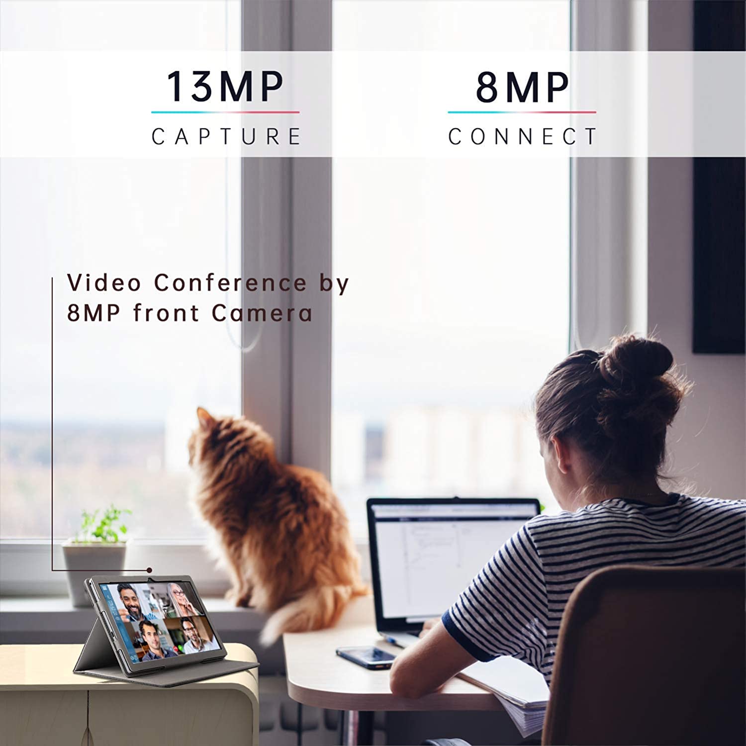 VANKYO MatrixPad S30 10 inch Octa-Core Tablet, Android 9.0 Pie, 3GB RAM, 32GB Storage, 13MP Rear Camera, 1920x1200 IPS Full HD Display, Bluetooth 5.0, 5G Wi-Fi, GPS, Silver