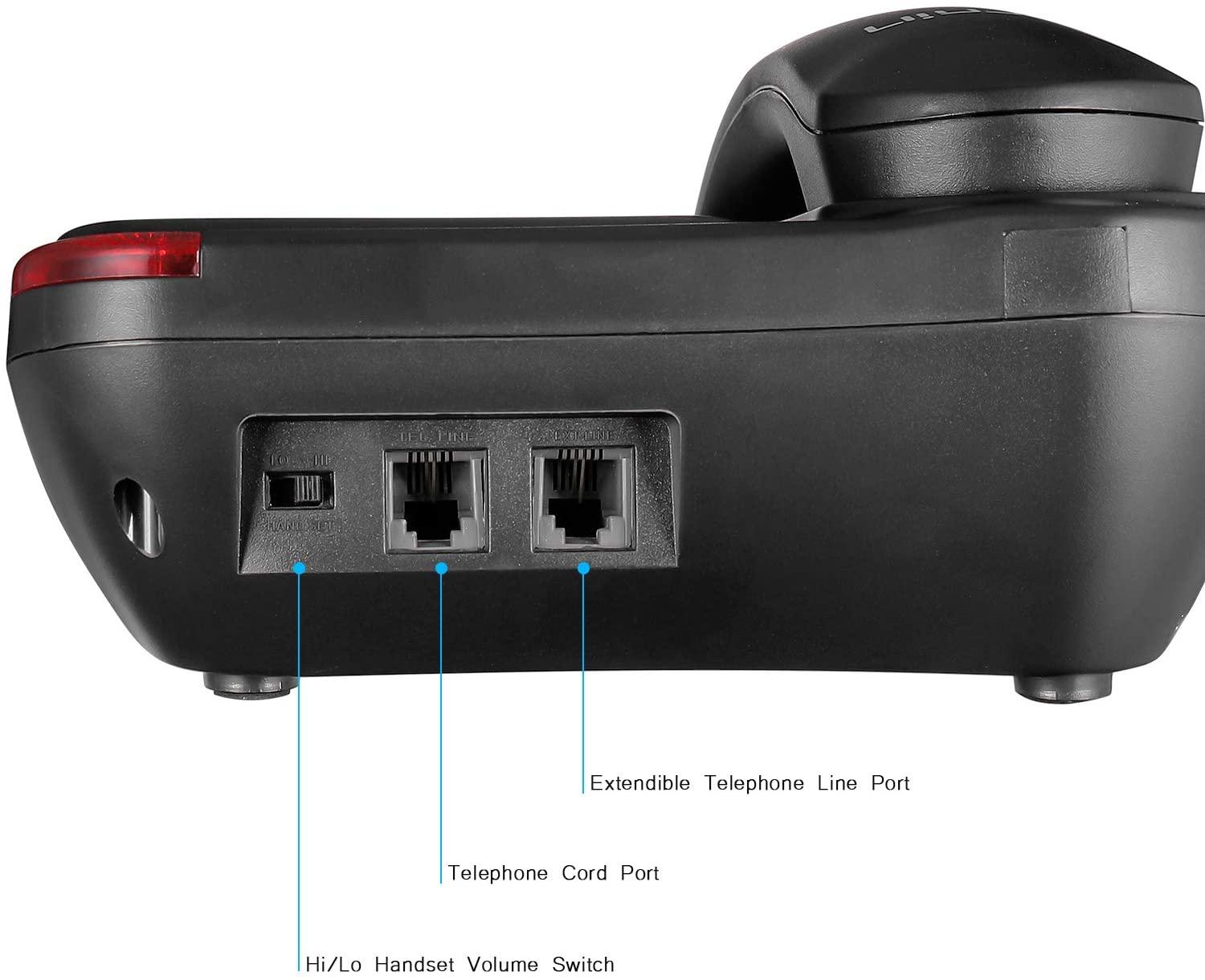 Ornin S016 Big Button Corded Telephone with Speaker, Hearing Aid Compatible for Seniors (Black)